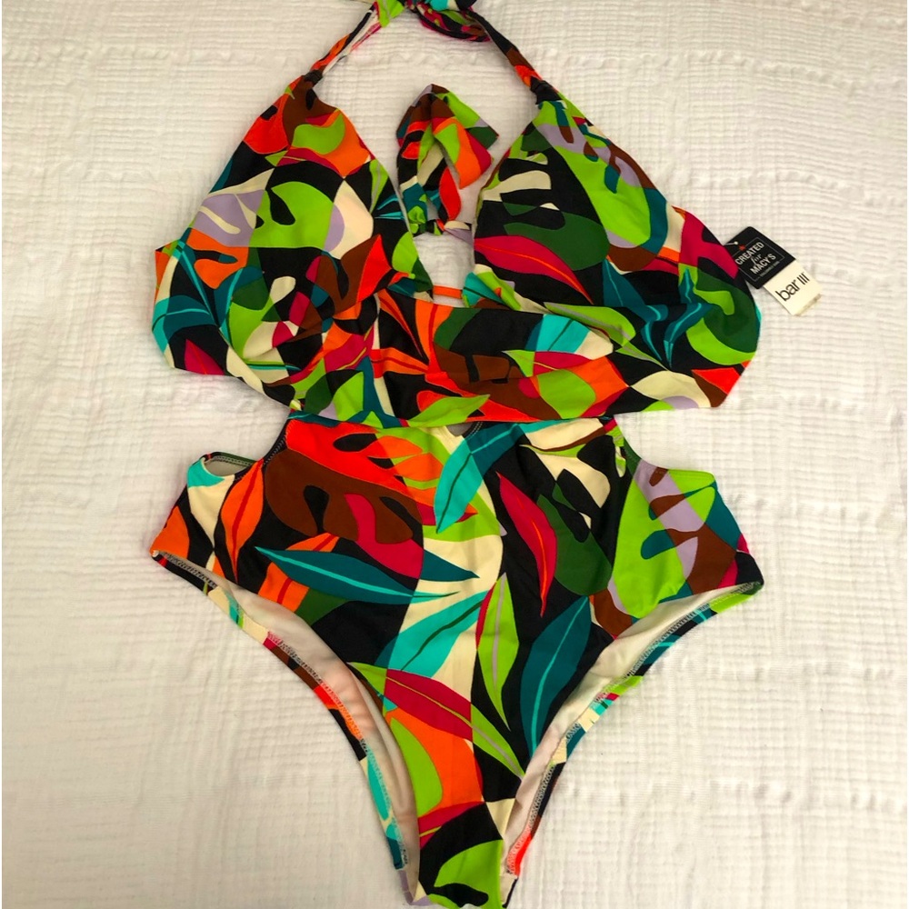BAR 111 cutout sexy one piece with cowl neck. Gorgeous. NWT SZ XL